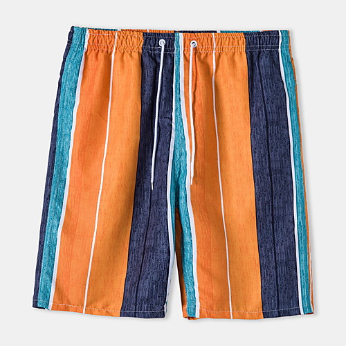 

Men's Basic Hawaiian Sports Daily Holiday Chinos Pants Graphic Knee Length Drawstring Rainbow