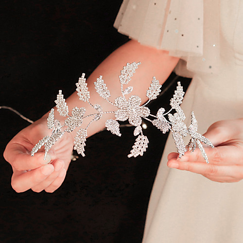 

Wedding Bridal Crystal Headpiece with Crystal / Trim 1 Piece Wedding / Special Occasion Headpiece