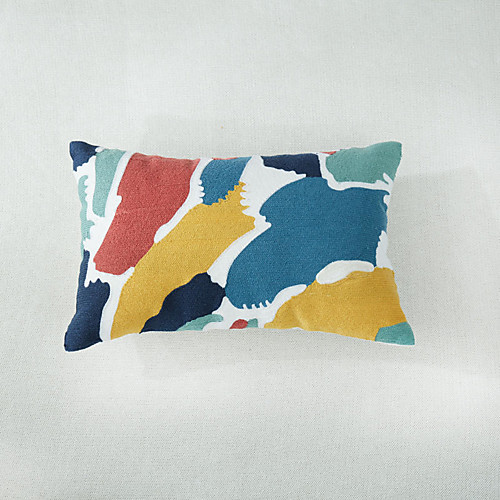 

PillowCase Manual Cotton Thread Embroidered Long Pillow PillowCase Fashion Cushion Case Living Room Bedroom Sofa Cushion Cover
