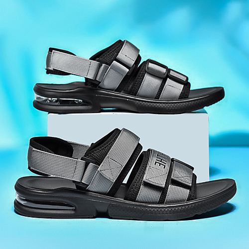

Men's Sandals Casual Beach Daily Walking Shoes Elastic Fabric Breathable Non-slipping Wear Proof White Black Gray Summer