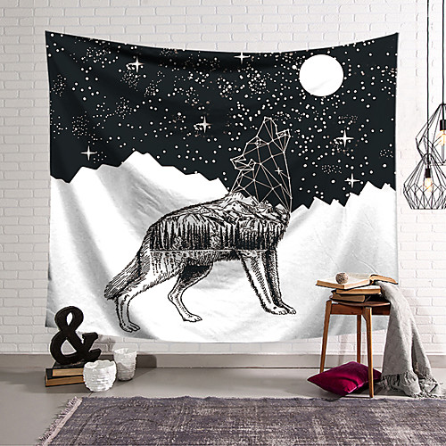 

Wall Tapestry Art Decor Blanket Curtain Hanging Home Bedroom Living Room Decoration Polyester Wolf