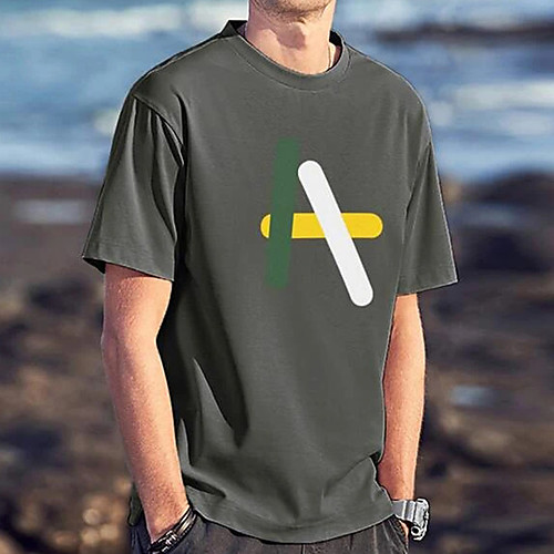 

Men's Unisex Tee T shirt Hot Stamping Graphic Prints Letter Plus Size Print Short Sleeve Casual Tops 100% Cotton Basic Designer Big and Tall White Black Gray