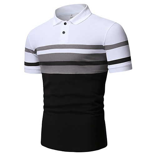 

Men's Golf Shirt Tennis Shirt non-printing Graphic Short Sleeve Casual Tops Black / White / Summer