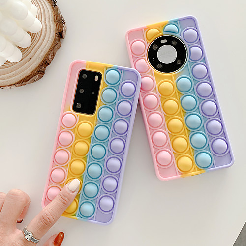 

Interesting Sensory Fidget Toy Push Pop Bubble Phone Case For Huawei P40 P30 Pro Nova 8 Bubble Fidget Antistress Cover Reliver Stress Solicone Case for Huawei Mate 40 Mate 30 Pro
