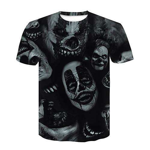 

Men's T shirt 3D Print 3D Rivet Mesh Short Sleeve Casual Tops White Black Blue