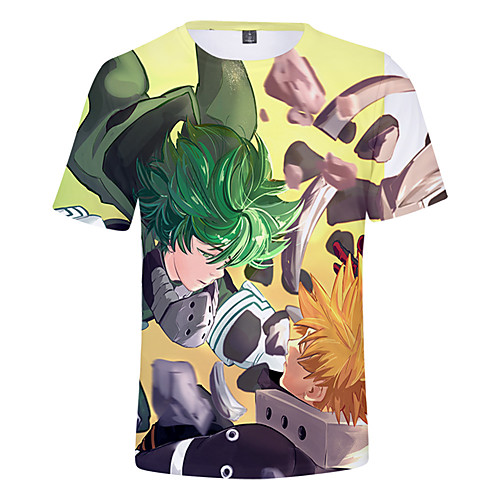 

Inspired by My Hero Academia / Boku No Hero Cosplay Cosplay Costume T-shirt Terylene Graphic Printing T-shirt For Women's / Men's