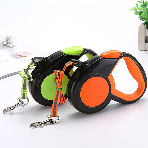 

Dog Cat Training Leash Dog Leash Pet Walking Leash Retractable Adjustable Flexible Escape Proof With Anti-Slip Handle Outdoor Walking Footprint / Paw Nylon Small Dog Medium Dog Orange Green