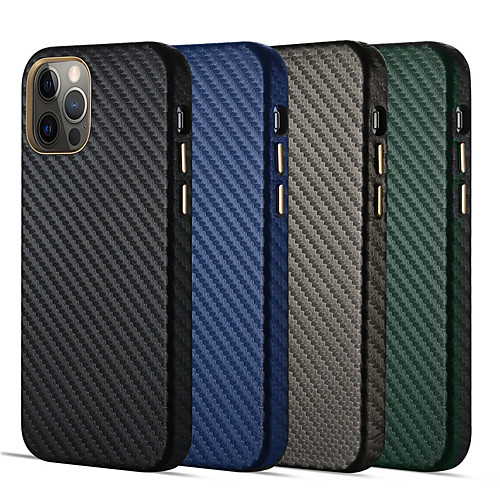 

Carbon Fiber Phone Case For iPhone 12 Pro Max 11 SE 2020 X XR XS Max 8 7 Slim and Light Soft Touch Sturdy Durable Carbon Back Cover Supports Wireless Charging