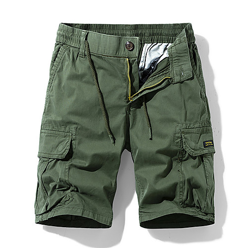 

Men's Cargo Casual / Sporty Chinos Tactical Cargo Pants Patchwork Solid Colored ArmyGreen Khaki Black Dark Gray