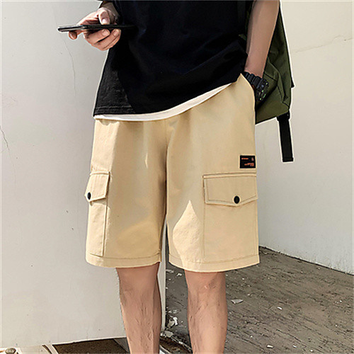 

Men's Cargo Shorts Tactical Cargo Pants Solid Color Letter Black Army Green Khaki