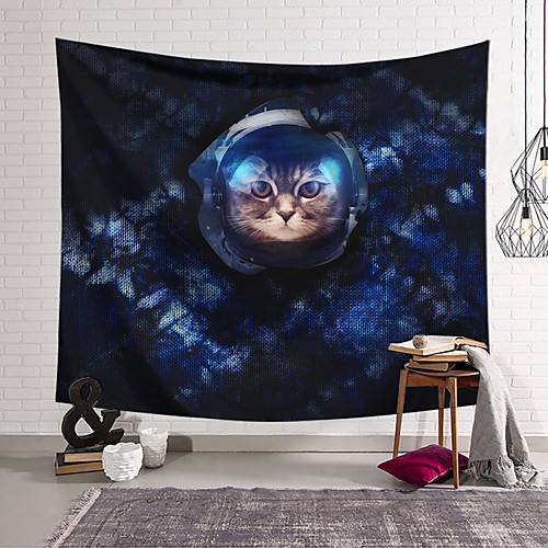 

Wall Tapestry Art Decor Blanket Curtain Hanging Home Bedroom Living Room Decoration Polyester Astronaut Cat