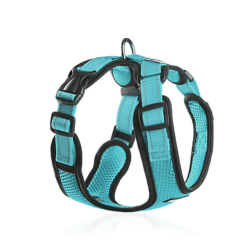 

Dog Cat Harness Training Leash Harness Leash Set Breathable Adjustable Flexible Escape Proof Outdoor Walking Solid Colored Nylon Small Dog Medium Dog Black Purple Red Blue Pink