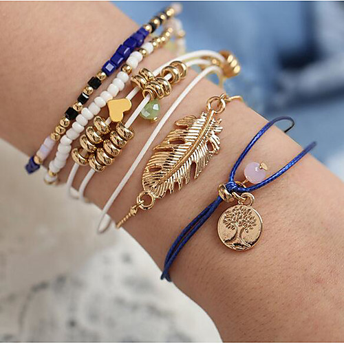 

Women's Loom Bracelet Mismatched Leaf life Tree Boho Alloy Bracelet Jewelry Picture color For Date Festival