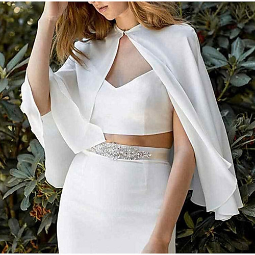

Sleeveless Elegant Chiffon Wedding Party Women's Wrap With Solid