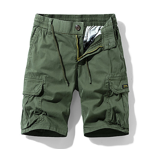 

Men's Shorts Cargo Shorts Shorts Pants Solid Colored Black Army Green Khaki Gray