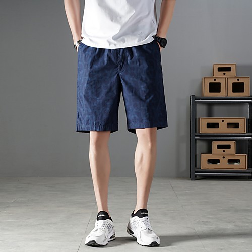 

Men's Shorts Chino Shorts Pants Solid Color Deep Blue Light gray Light Green