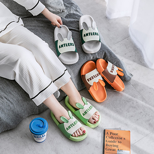 

Slippers Female Summer Couples Home Indoor Non-Slip Bathroom Bathing Thick-Soled Korean Men's Household Sandals And Slippers