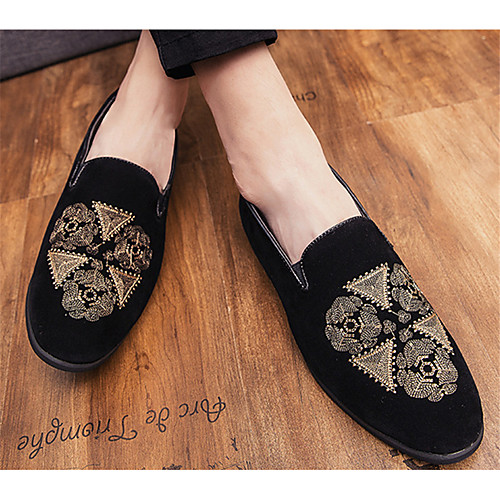 

korean small leather shoes men's casual shoes business black leather shoes nubuck leather show flower loafers hair stylist tide
