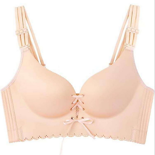 

Women's Bra Push-up 3/4 Cup Solid Colored Sexy Gray