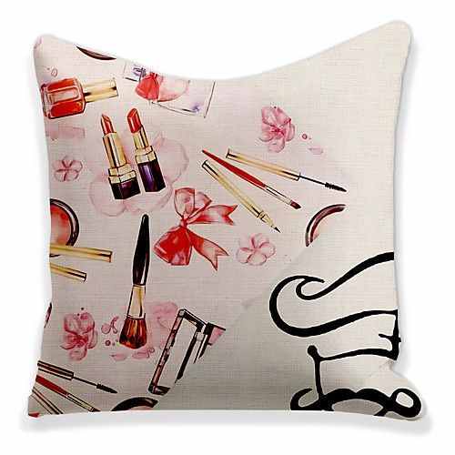 

Cushion Cover 1 Pc Faux Linen Soft Decorative Square Throw Pillow Cover Cushion Case Pillowcase for Sofa Bedroom 45 x 45 cm (18 x 18 Inch) Holiday Superior Quality Mashine Washable