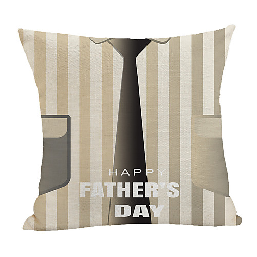 

Double Side Print Father's Day Cushion Cover 1PC Faux Linen Soft Square Throw Pillow Cover Cushion Case Pillowcase for Sofa Bedroom 45 x 45 cm (18 x 18 Inch) Superior Quality Machine Washable