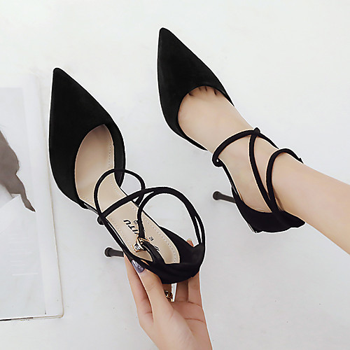 

Women's Heels Pumps PU Solid Colored Almond Black