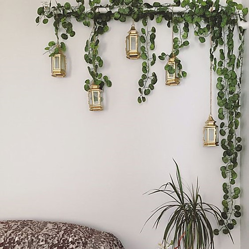 

Artificial Plants Fabric Modern Vine Wall Flower Eucalyptus 200cm