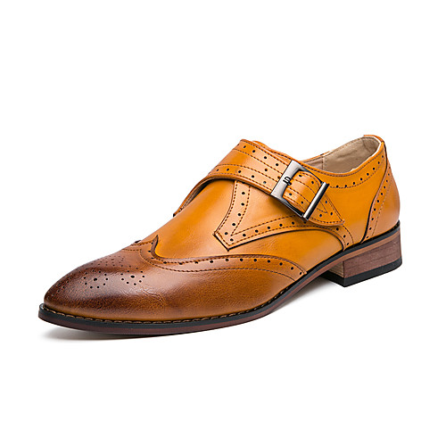 

Men's Loafers & Slip-Ons Penny Loafers Business Classic Daily Faux Leather Breathable Red Blue Brown Spring Summer
