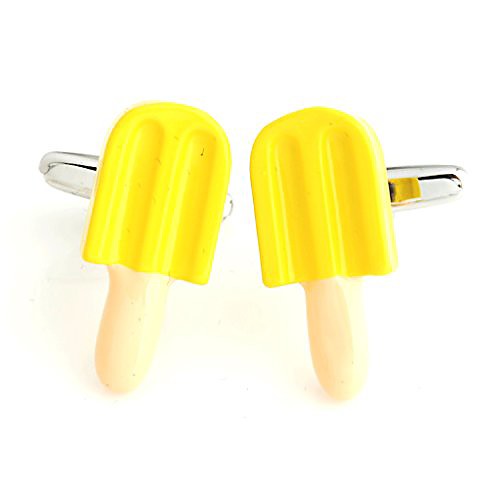 

the smart man men's ice-sucker cufflinks - yellow