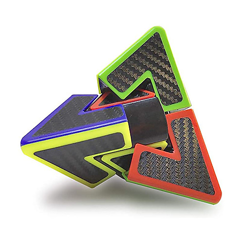 

Carbon Fiber 2×2 Pyraminx Magic Cube 2×2×2 Pyramid Speed Cube Triangle Twisty Speed Cube Puzzle Toys Brain Teaser for Kids and Adults