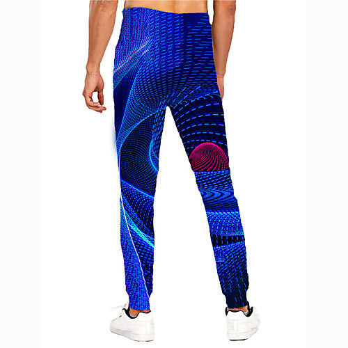 

Men's Casual Athleisure Outdoor Sports Daily Sports Pants Sweatpants Trousers Pants 3D Graphic Prints Full Length Print Blue