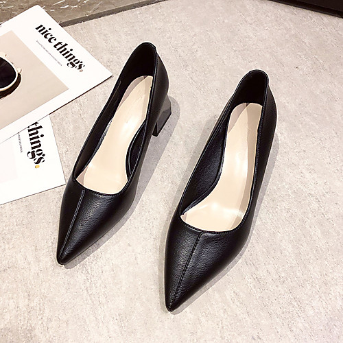 

Women's Heels Pumps PU Solid Colored Dark Red White Black
