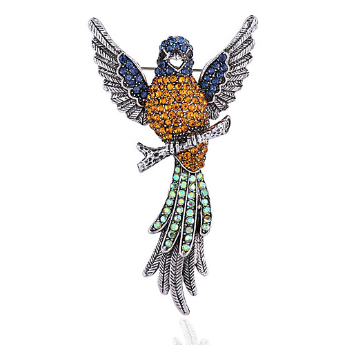 

hummingbird brooch high-end cartoon animal bird corsage coat coat pin accessories color full diamond