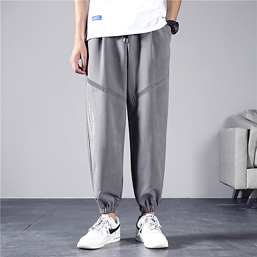 

Men's Casual / Sporty Chino Pants Chinos Pants Solid Colored Black Blue Khaki Gray