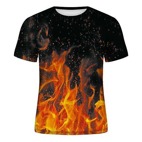 

Men's T shirt Shirt 3D Print 3D Rivet Mesh Short Sleeve Casual Tops Blue Purple Black / Summer
