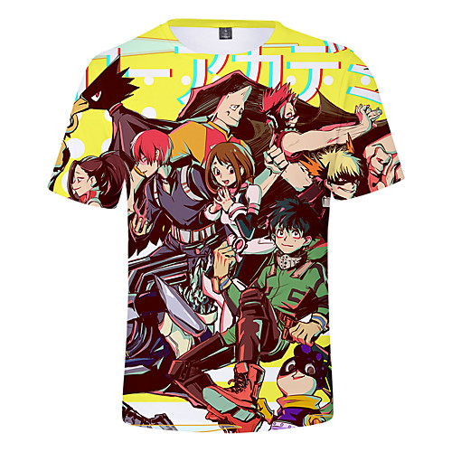 

Inspired by My Hero Academia / Boku No Hero Cosplay Cosplay Costume T-shirt Terylene Graphic Printing Harajuku Graphic T-shirt For Women's / Men's