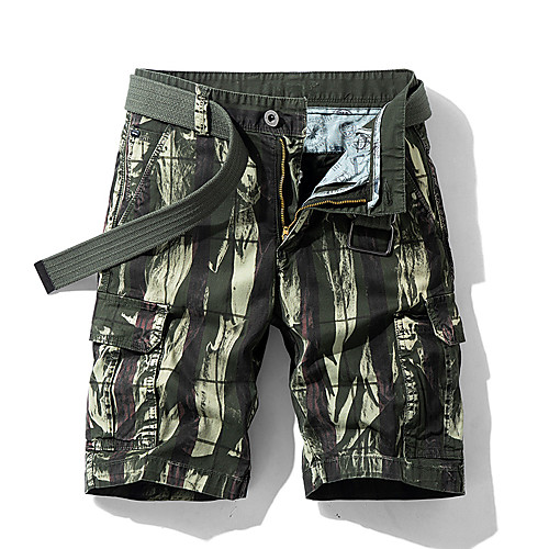 

Men's Shorts Cargo Shorts Shorts Pants Solid Colored ArmyGreen Black Blue Red