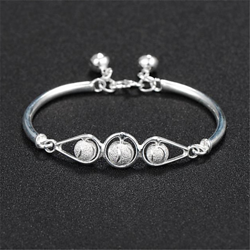 

Women's Bracelet Bangles Cuff Bracelet Figaro Bracelet Classic Fashion Fashion Trendy Casual / Sporty Korean Cute Copper Bracelet Jewelry Silver For Sport Gift Date Birthday Festival / Silver Plated