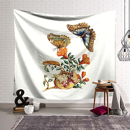 

Wall Hanging Tapestry Wall Carpet Wall Art Wall Decoration Tapestry Wall Decoration Butterfly Fresh Fruit Pattern Tapestry