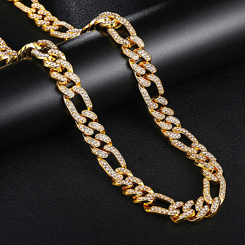 

Men's Necklace Cuban Link Friends Trendy Alloy Silver Gold 55 cm Necklace Jewelry 1pc For Birthday Party