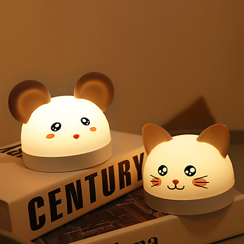 

Night Light Flip Series Gu Lu Mouse Naughty Cat with Time Alarm Clock Night Light Bedroom Baby Infant Breastfeeding Eye Protection Sleep Lamp Charging Children Cute Bedside Lamp