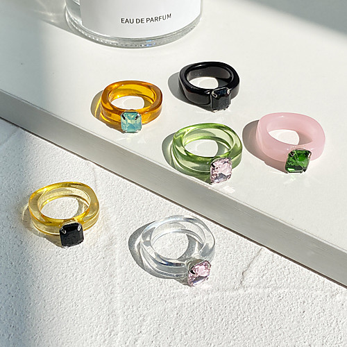 

Ring Fancy Resin Stone Stylish Simple European 1pc 8