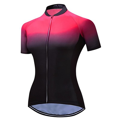 

21Grams Women's Short Sleeve Cycling Jersey Summer Spandex Polyester Black / Red Gradient Bike Jersey Top Mountain Bike MTB Road Bike Cycling Quick Dry Moisture Wicking Breathable Sports Clothing
