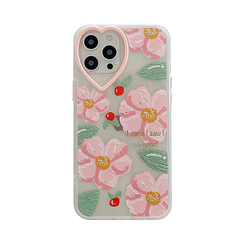

Phone Case For Apple Back Cover iPhone 12 Pro Max 11 SE 2020 X XR XS Max 8 7 Shockproof Dustproof Graphic Flower TPU