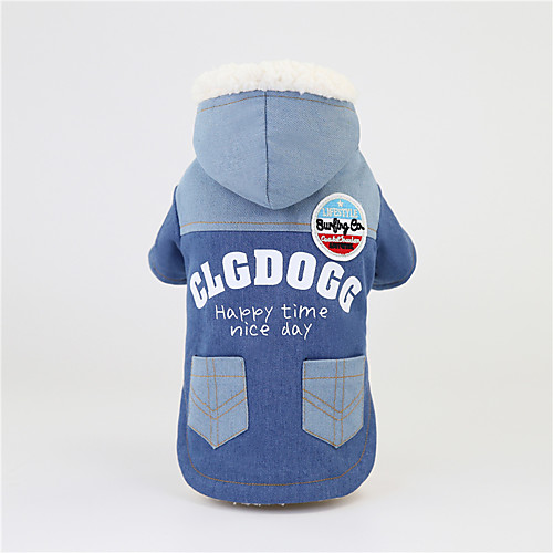

Dog Cat Coat Sweater Color Block Quotes & Sayings Cute Sweet Dailywear Casual / Daily Winter Dog Clothes Puppy Clothes Dog Outfits Warm Blue Costume for Girl and Boy Dog Fabric Plush S M L XL XXL