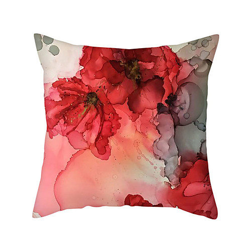 

Double Side Cushion Cover 1PC Soft Decorative Square Pillowcase for Sofa bedroom Car Chair Superior Quality Flowers Outdoor Cushion for Patio Garden Farmhouse Bench Couch