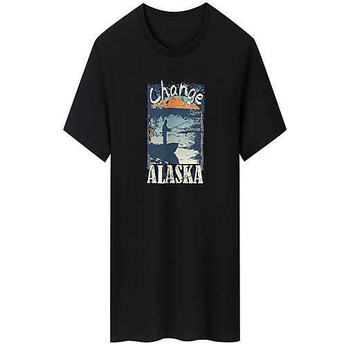 

Men's Unisex Tee T shirt Hot Stamping Graphic Prints Letter Plus Size Print Short Sleeve Casual Tops Cotton Basic Fashion Designer Big and Tall White Black Khaki