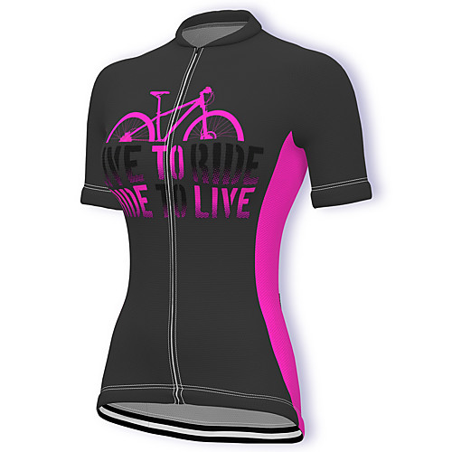 

21Grams Women's Short Sleeve Cycling Jersey Summer Spandex Polyester Black Bike Jersey Top Mountain Bike MTB Road Bike Cycling Quick Dry Moisture Wicking Breathable Sports Clothing Apparel / Stretchy