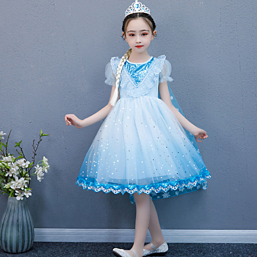 

Girls' Cosplay Performance Dancing Dress Tutus Cute Terylene Pink Purple LightBlue Dress / Kid's