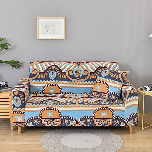 

Mia Sofa Cover 1-Piece Couch Cover Fit for 1-4 Seater L-shape Couch Soft Stretch Slipcover Spandex Jacquard Fabric Easy to Install(1 Free Cushion Cover)